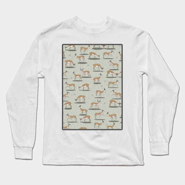 Springbok Pattern Long Sleeve T-Shirt by mailboxdisco